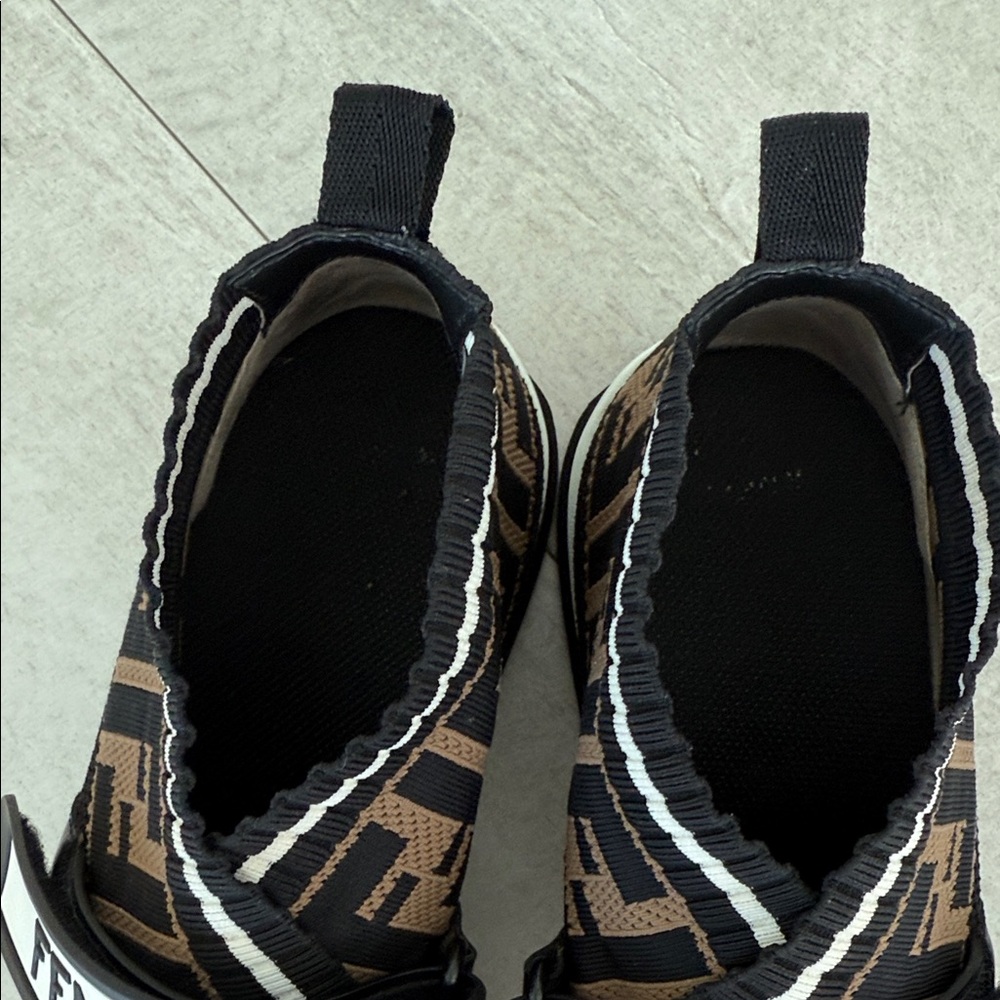 Fendi Black and Brown Love Sneakers - Picture 6 of 8